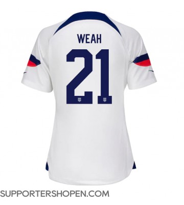 Förenta staterna Timothy Weah #21 Hemma Matchtröja Dam VM 2022 Kortärmad